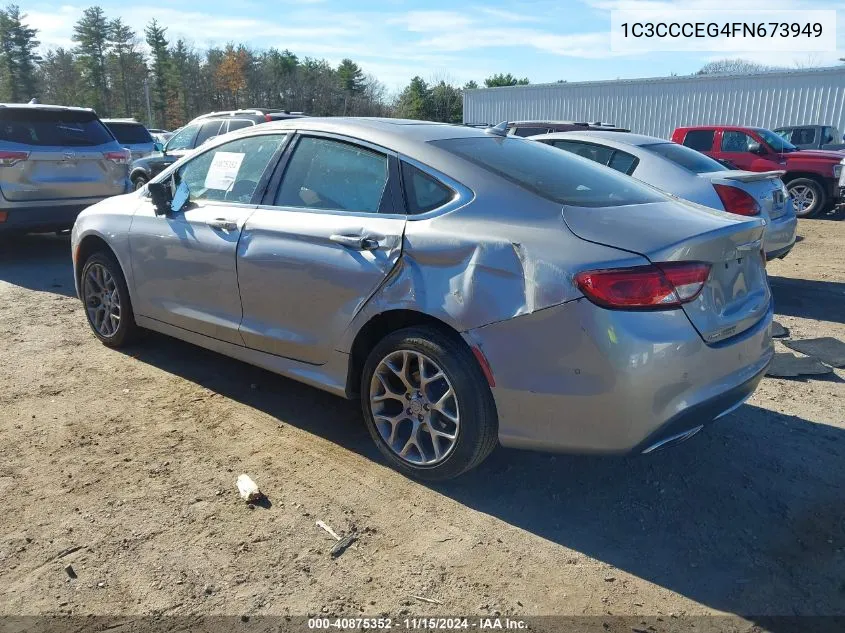 2015 Chrysler 200 C VIN: 1C3CCCEG4FN673949 Lot: 40875352