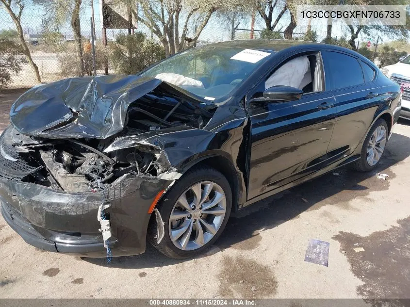 2015 Chrysler 200 S VIN: 1C3CCCBGXFN706733 Lot: 40880934