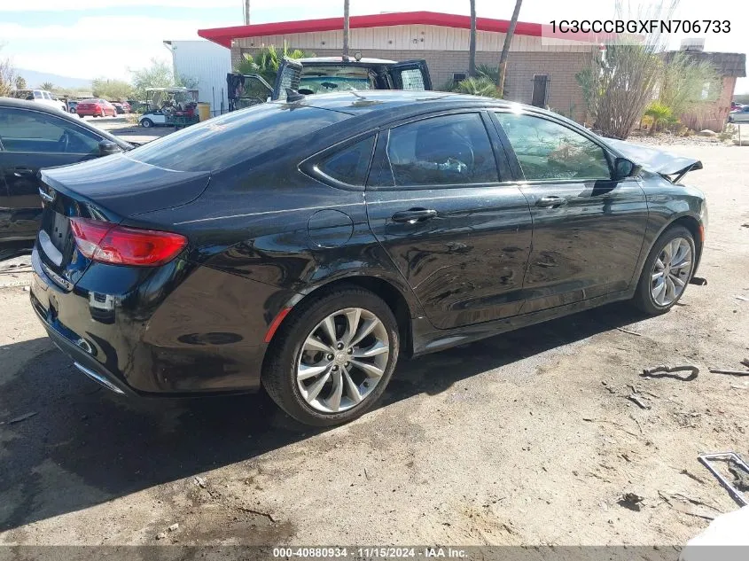 2015 Chrysler 200 S VIN: 1C3CCCBGXFN706733 Lot: 40880934