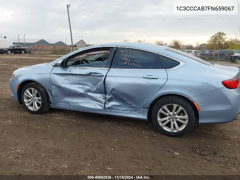 2015 Chrysler 200 Limited VIN: 1C3CCCAB7FN659067 Lot: 40882536