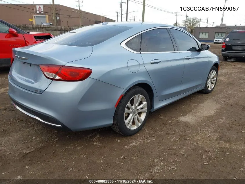 2015 Chrysler 200 Limited VIN: 1C3CCCAB7FN659067 Lot: 40882536