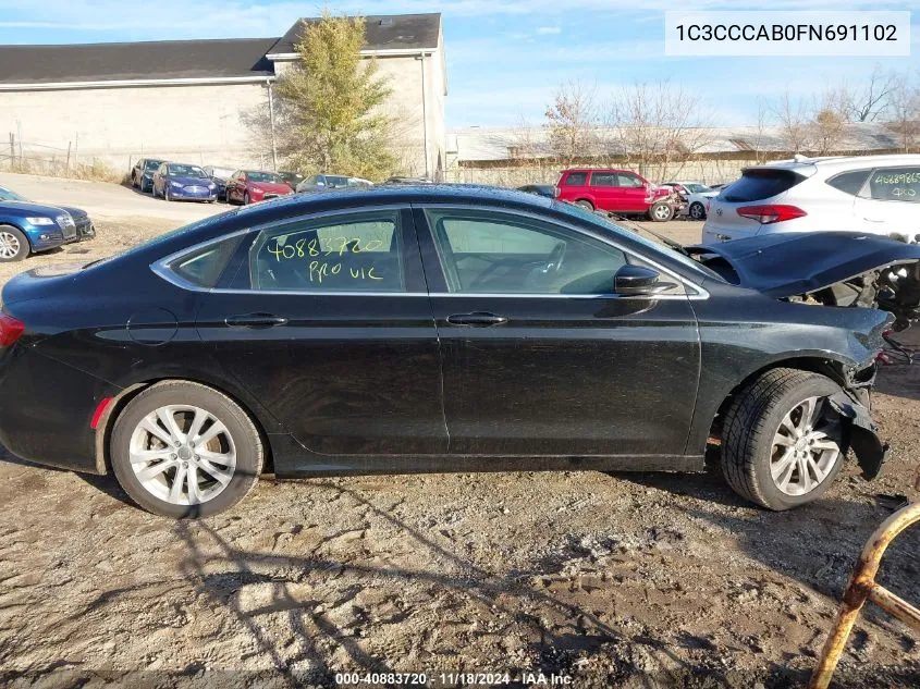 2015 Chrysler 200 Limited VIN: 1C3CCCAB0FN691102 Lot: 40883720