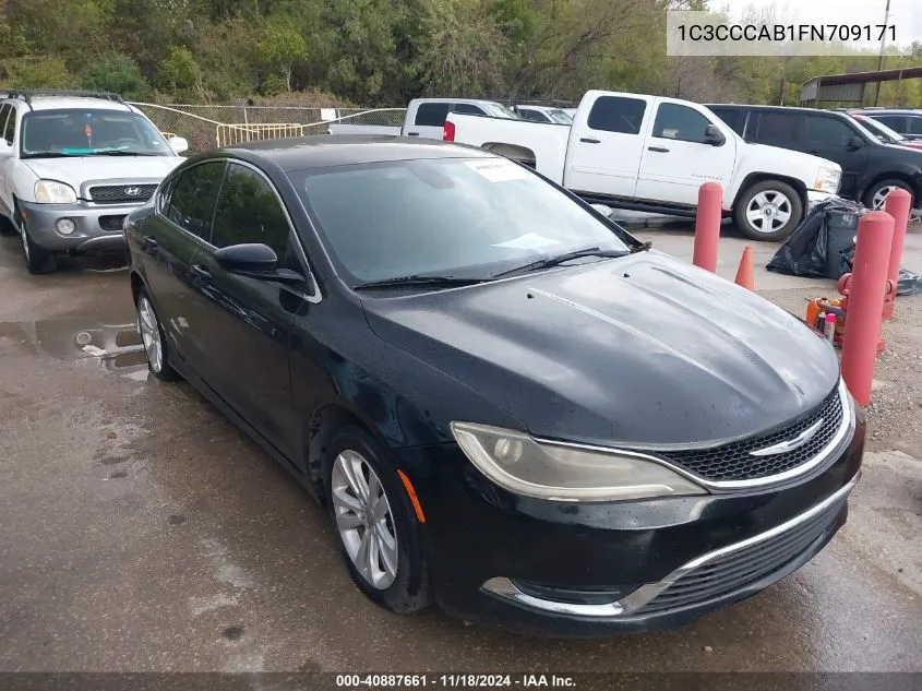 2015 Chrysler 200 Limited VIN: 1C3CCCAB1FN709171 Lot: 40887661