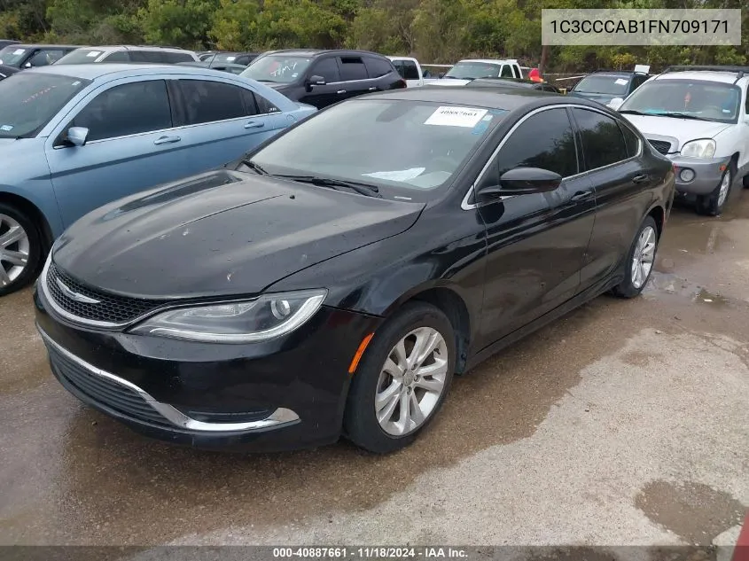 2015 Chrysler 200 Limited VIN: 1C3CCCAB1FN709171 Lot: 40887661