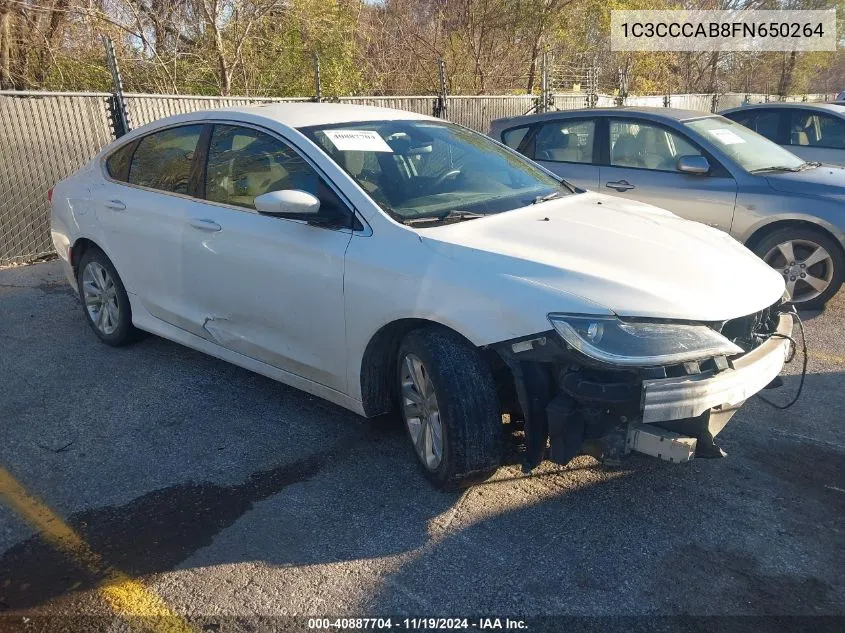 2015 Chrysler 200 Limited VIN: 1C3CCCAB8FN650264 Lot: 40887704