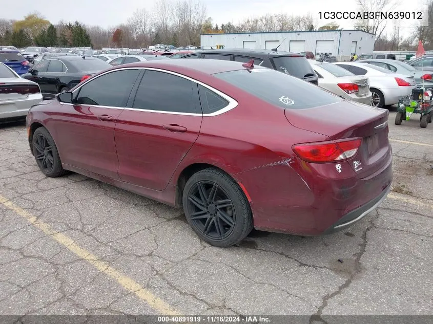 2015 Chrysler 200 Limited VIN: 1C3CCCAB3FN639012 Lot: 40891919