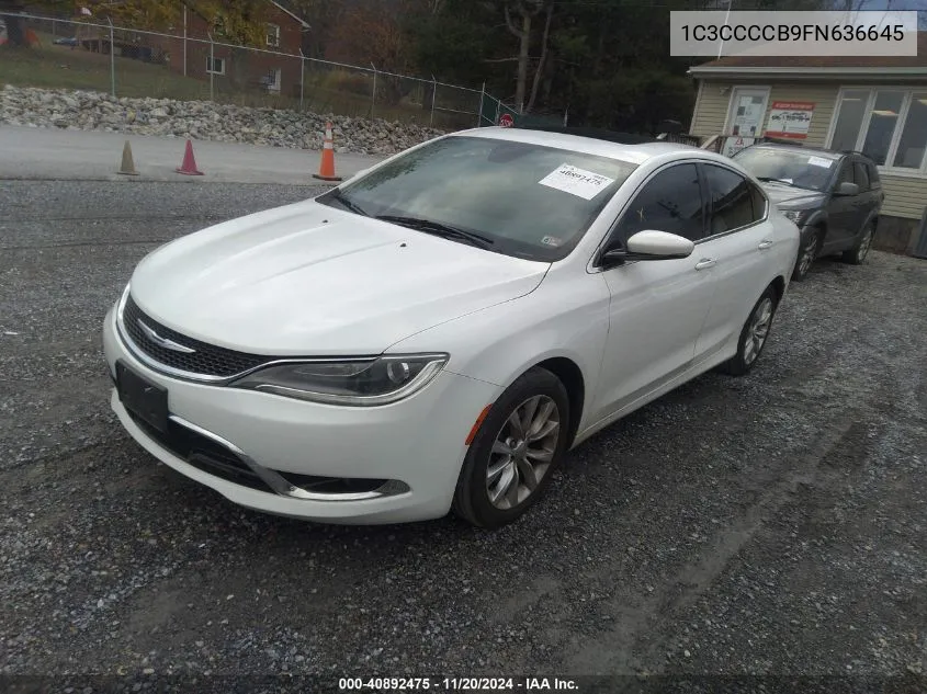 2015 Chrysler 200 C VIN: 1C3CCCCB9FN636645 Lot: 40892475