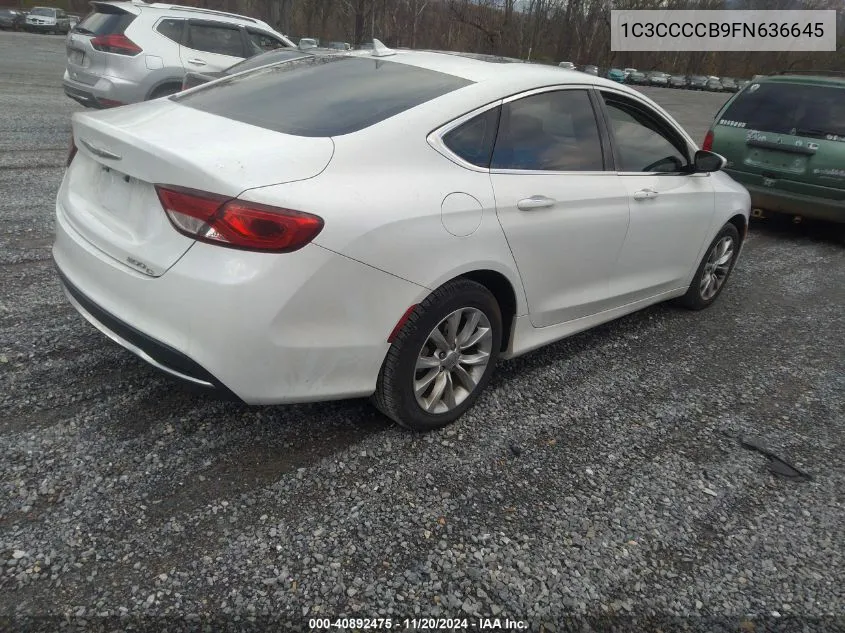 2015 Chrysler 200 C VIN: 1C3CCCCB9FN636645 Lot: 40892475