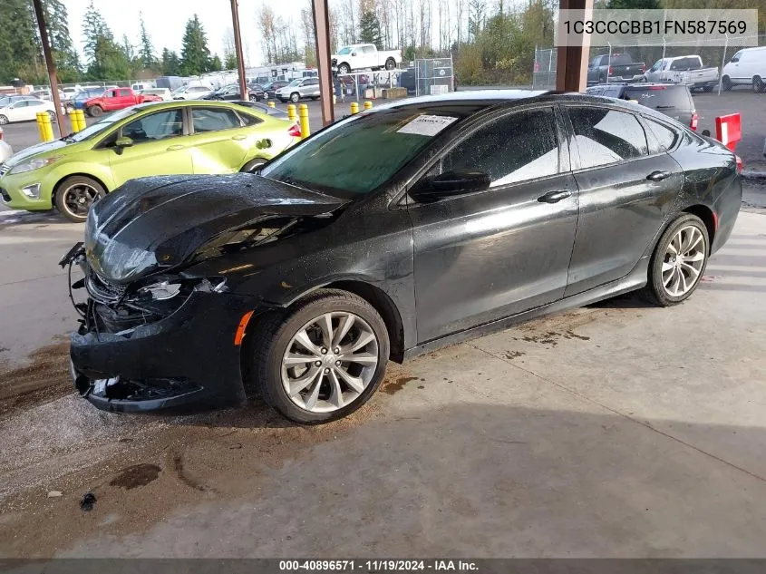 2015 Chrysler 200 S VIN: 1C3CCCBB1FN587569 Lot: 40896571