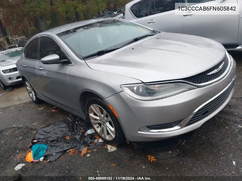 2015 Chrysler 200 Limited VIN: 1C3CCCAB6FN605842 Lot: 40899152