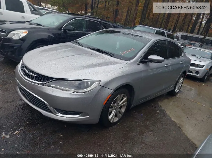 2015 Chrysler 200 Limited VIN: 1C3CCCAB6FN605842 Lot: 40899152