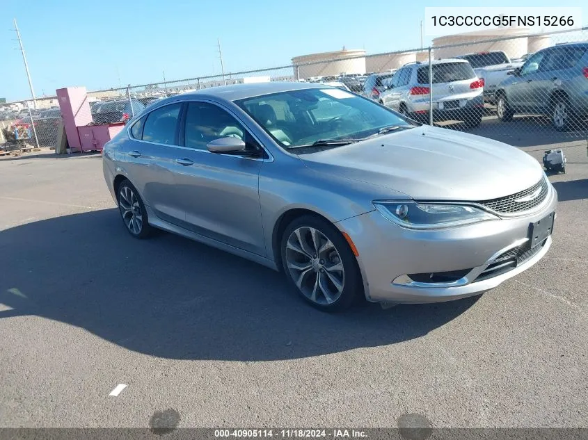 2015 Chrysler 200 C VIN: 1C3CCCCG5FNS15266 Lot: 40905114