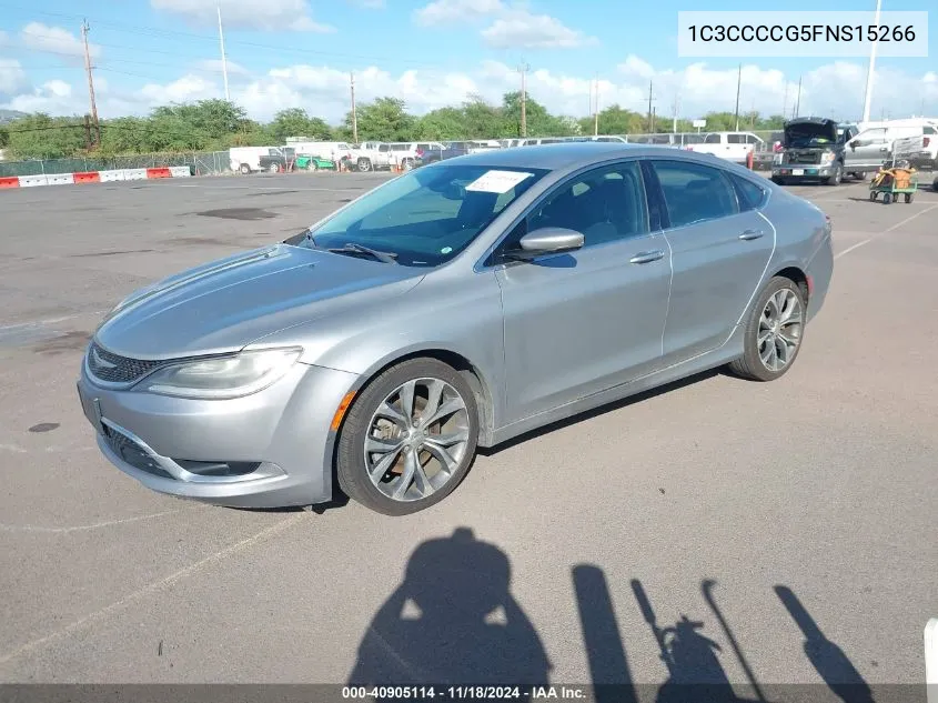 2015 Chrysler 200 C VIN: 1C3CCCCG5FNS15266 Lot: 40905114