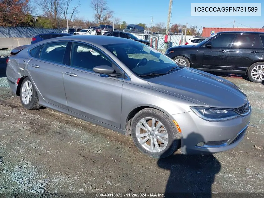 2015 Chrysler 200 Limited VIN: 1C3CCCAG9FN731589 Lot: 40913872