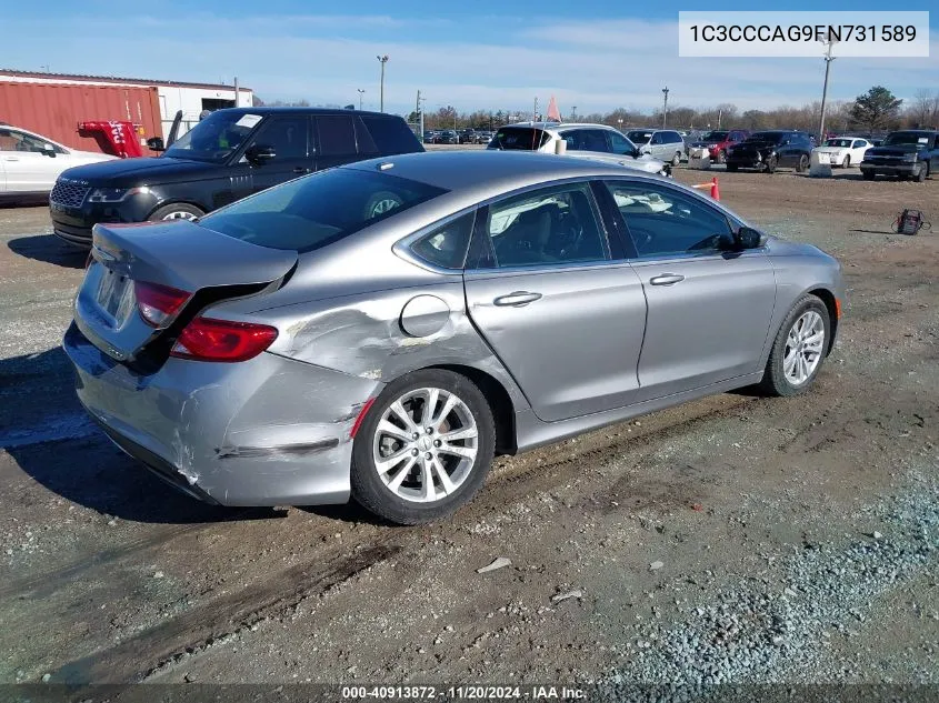 2015 Chrysler 200 Limited VIN: 1C3CCCAG9FN731589 Lot: 40913872