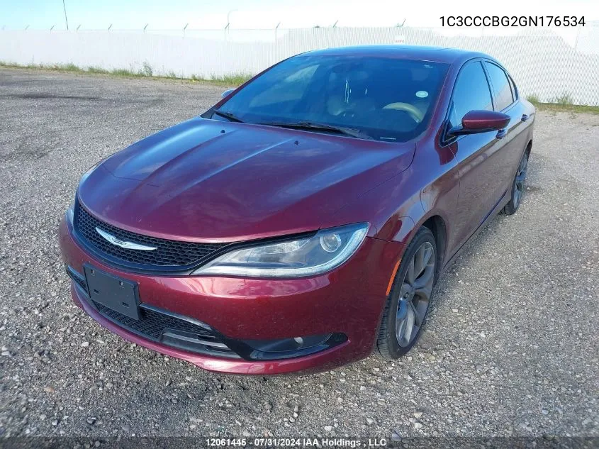 1C3CCCBG2GN176534 2016 Chrysler 200 S