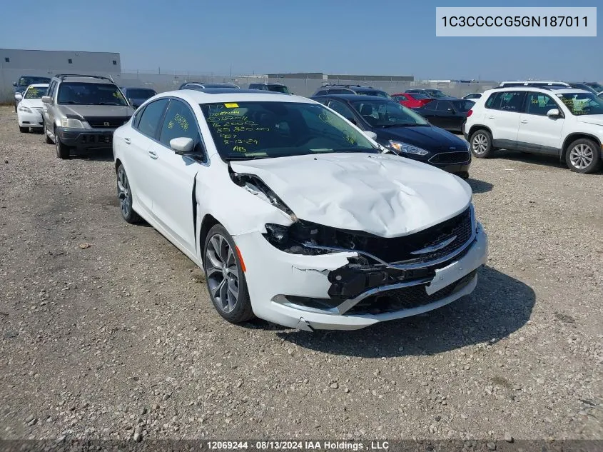 2016 Chrysler 200 C VIN: 1C3CCCCG5GN187011 Lot: 12069244