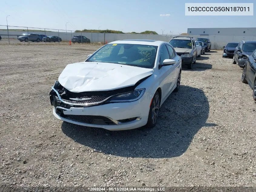 2016 Chrysler 200 C VIN: 1C3CCCCG5GN187011 Lot: 12069244