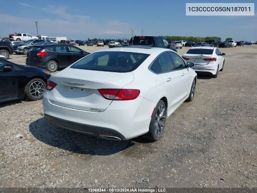 2016 Chrysler 200 C VIN: 1C3CCCCG5GN187011 Lot: 12069244