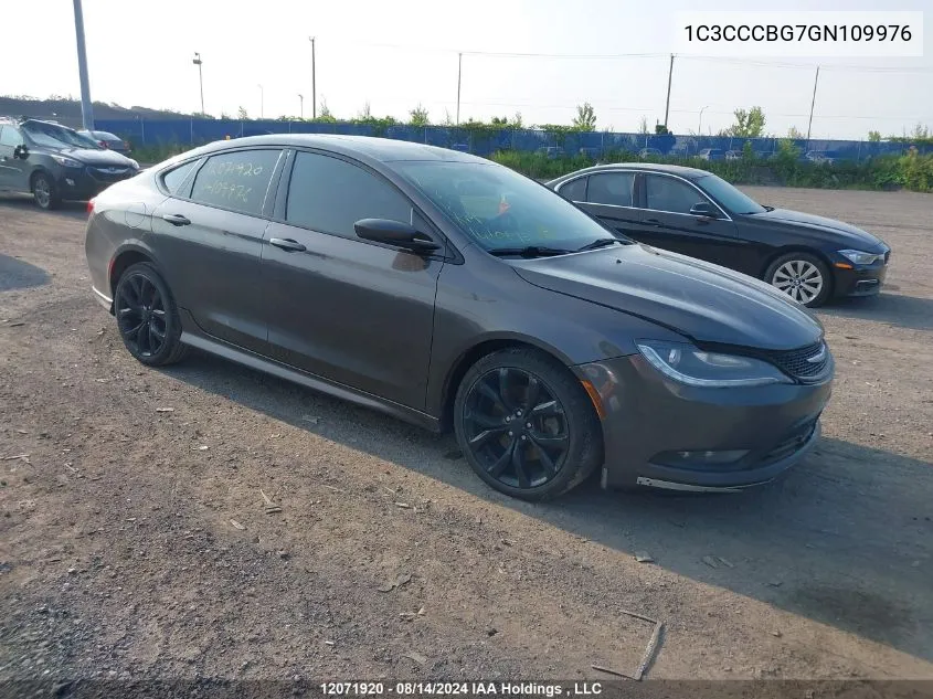 2016 Chrysler 200 S VIN: 1C3CCCBG7GN109976 Lot: 12071920