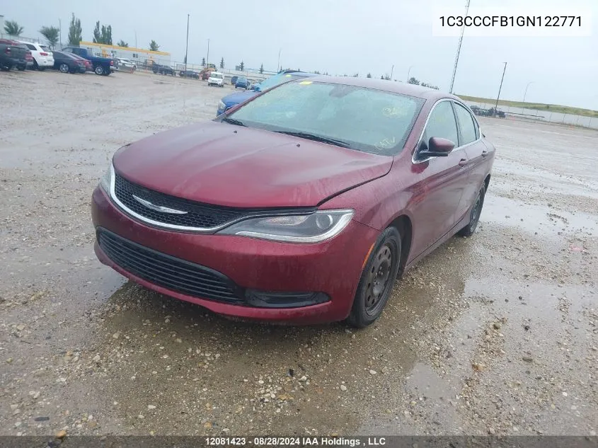 1C3CCCFB1GN122771 2016 Chrysler 200 Lx