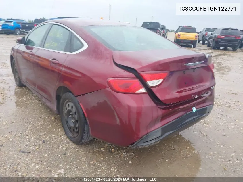 1C3CCCFB1GN122771 2016 Chrysler 200 Lx