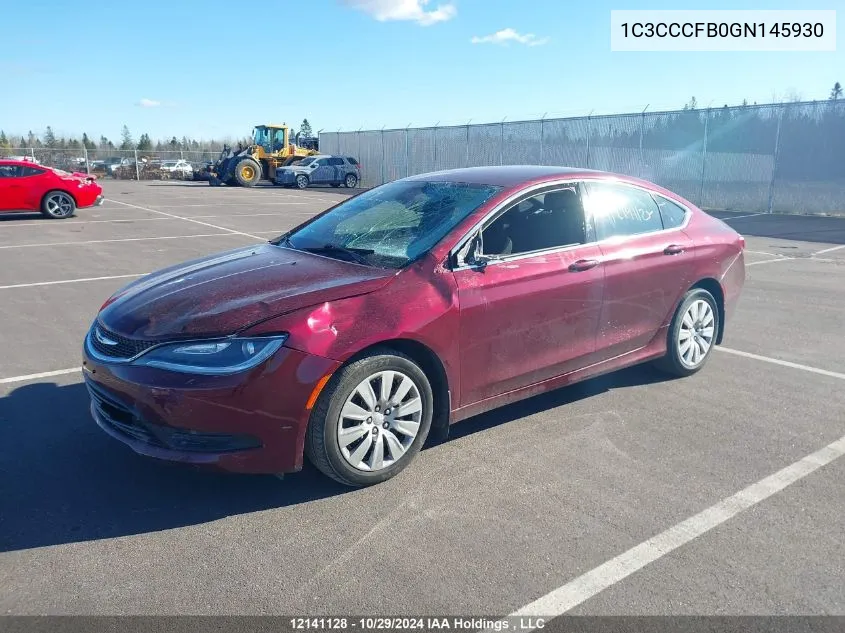 2016 Chrysler 200 Lx VIN: 1C3CCCFB0GN145930 Lot: 12141128