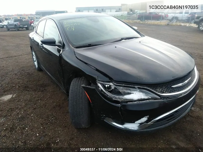 2016 Chrysler 200 Limited VIN: 1C3CCCAB4GN197035 Lot: 30049337