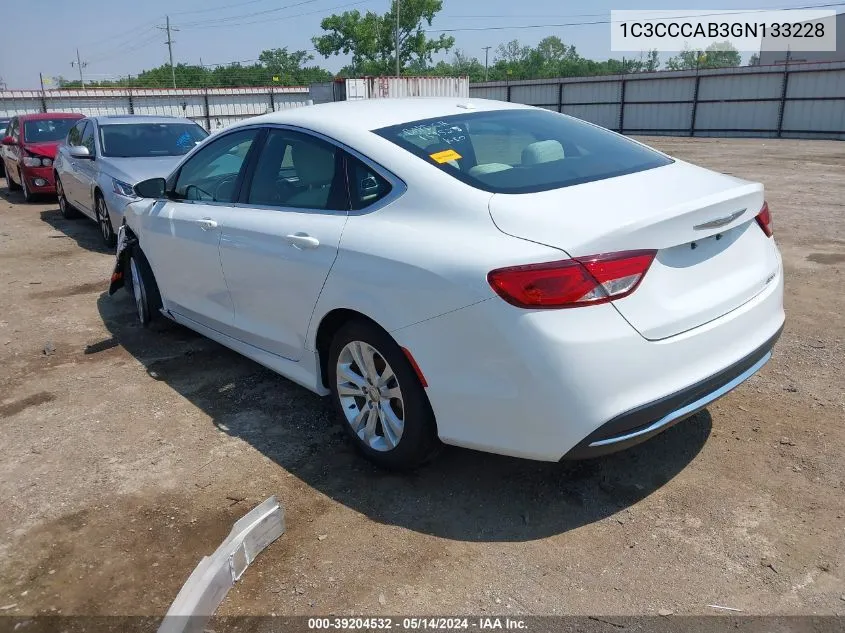 2016 Chrysler 200 Limited VIN: 1C3CCCAB3GN133228 Lot: 39204532