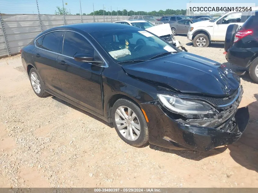 2016 Chrysler 200 Limited VIN: 1C3CCCAB4GN152564 Lot: 39490397