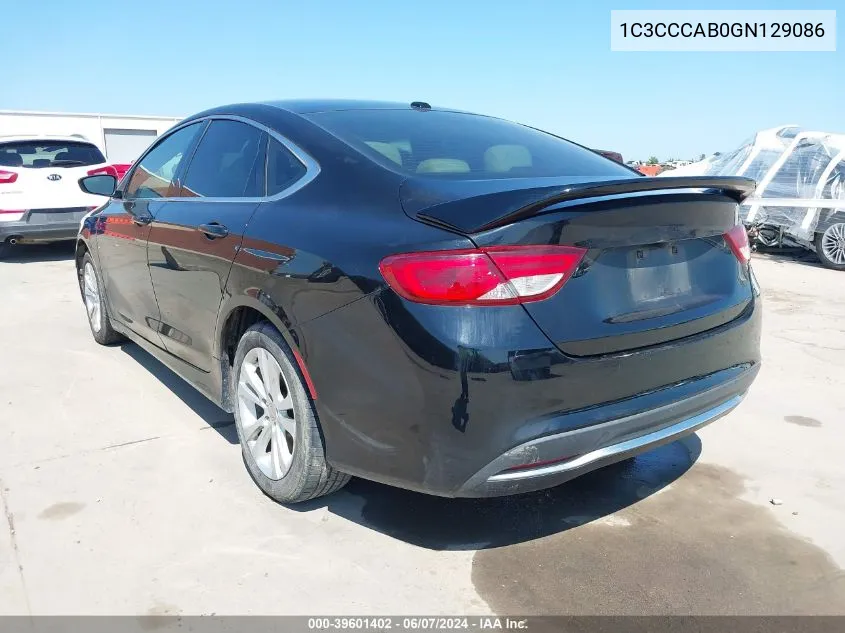 1C3CCCAB0GN129086 2016 Chrysler 200 Limited