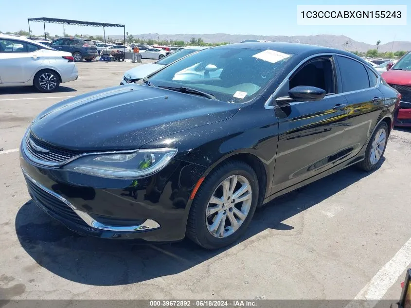 1C3CCCABXGN155243 2016 Chrysler 200 Limited