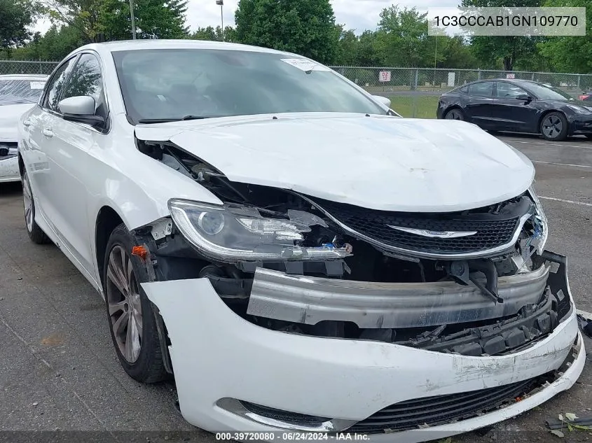 2016 Chrysler 200 Limited VIN: 1C3CCCAB1GN109770 Lot: 39720080