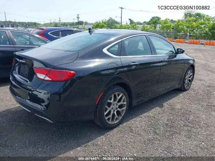 1C3CCCEG3GN100882 2016 Chrysler 200 C