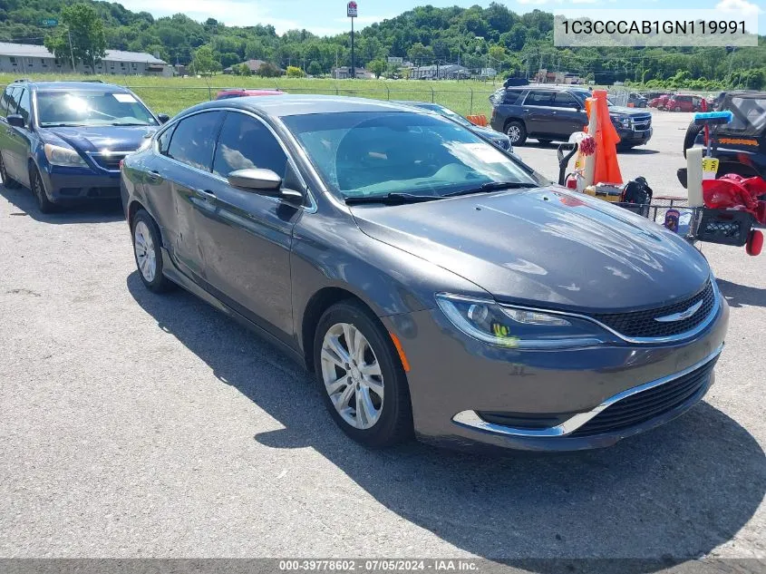 1C3CCCAB1GN119991 2016 Chrysler 200 Limited