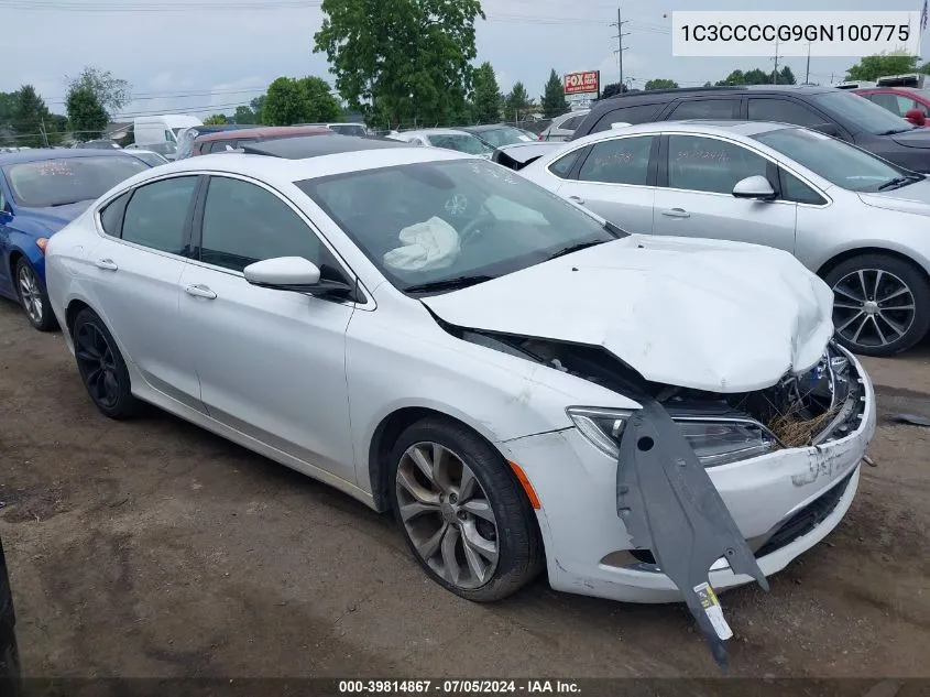 1C3CCCCG9GN100775 2016 Chrysler 200 C