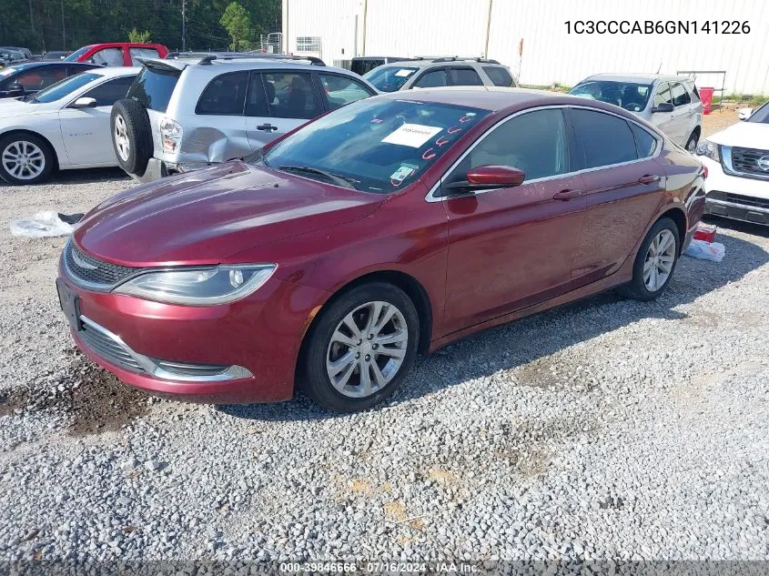 1C3CCCAB6GN141226 2016 Chrysler 200 Limited