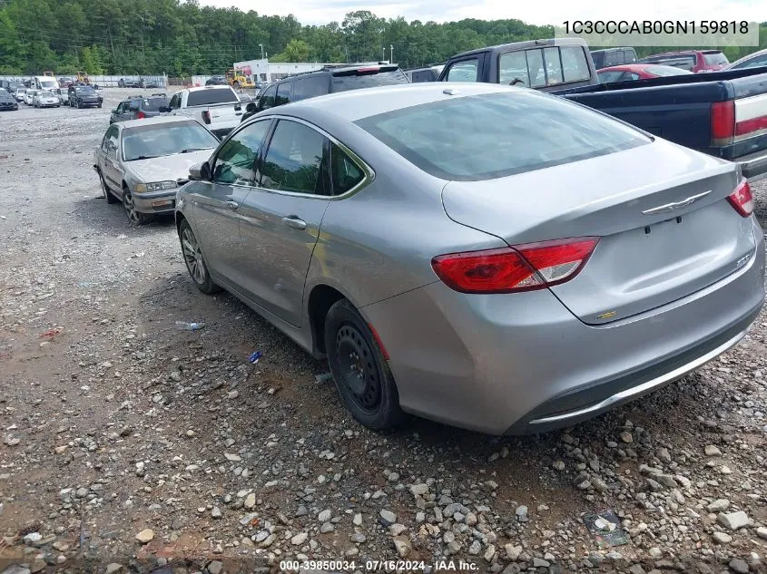 1C3CCCAB0GN159818 2016 Chrysler 200 Limited