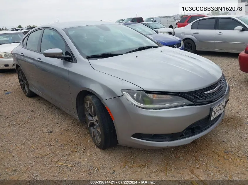 1C3CCCBB3GN162078 2016 Chrysler 200 S