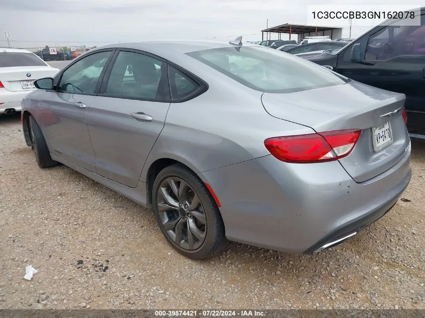 1C3CCCBB3GN162078 2016 Chrysler 200 S