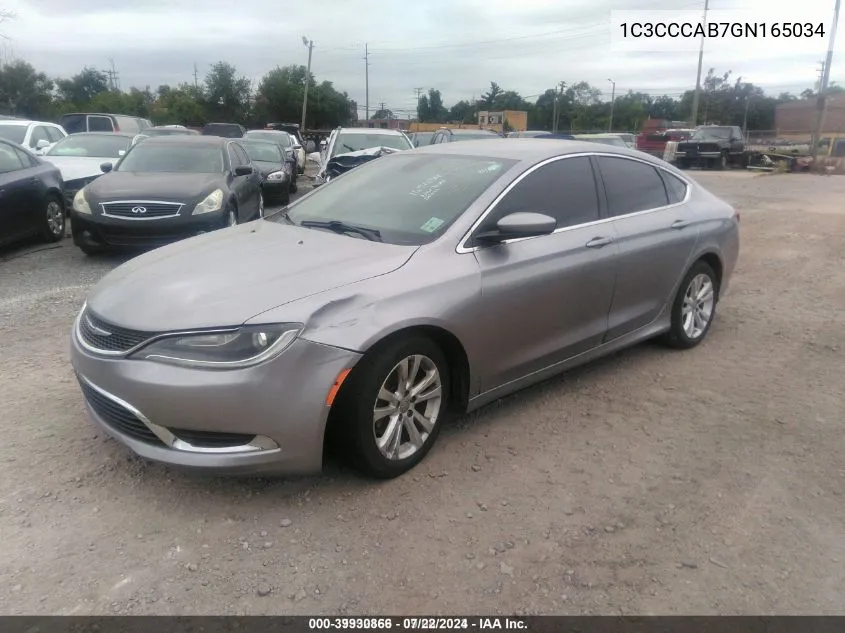 2016 Chrysler 200 Limited VIN: 1C3CCCAB7GN165034 Lot: 39930866