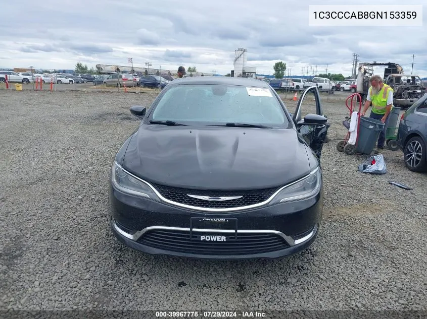 2016 Chrysler 200 Limited VIN: 1C3CCCAB8GN153359 Lot: 39967778