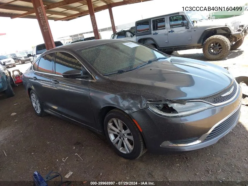 2016 Chrysler 200 Limited VIN: 1C3CCCAB4GN160499 Lot: 39968997