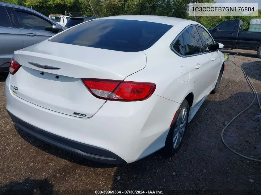 1C3CCCFB7GN176804 2016 Chrysler 200 Lx