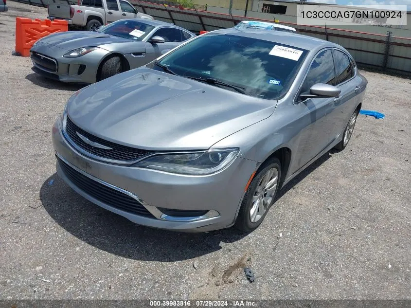 1C3CCCAG7GN100924 2016 Chrysler 200 Limited