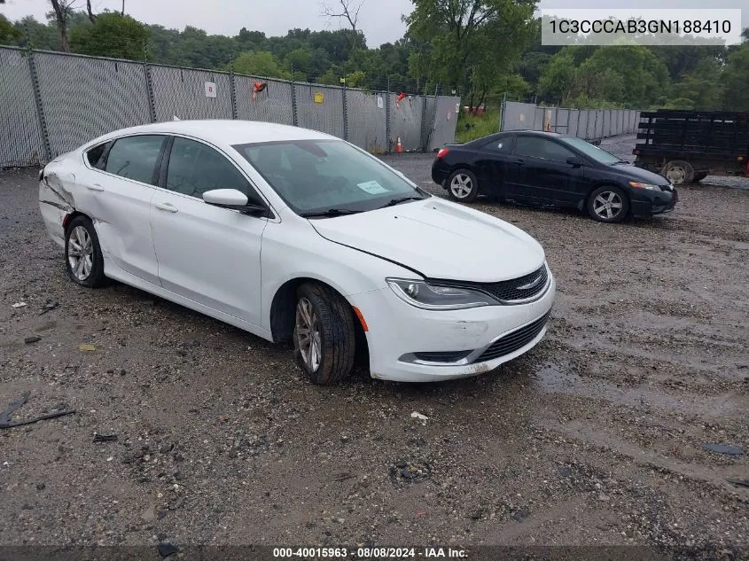 1C3CCCAB3GN188410 2016 Chrysler 200 Limited Platinum