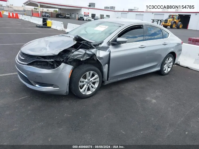 2016 Chrysler 200 Limited VIN: 1C3CCCAB8GN154785 Lot: 40066578