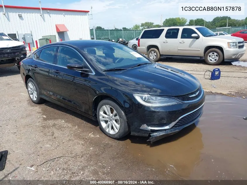 2016 Chrysler 200 Limited VIN: 1C3CCCAB8GN157878 Lot: 40066907