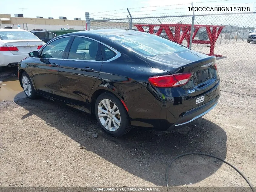 2016 Chrysler 200 Limited VIN: 1C3CCCAB8GN157878 Lot: 40066907