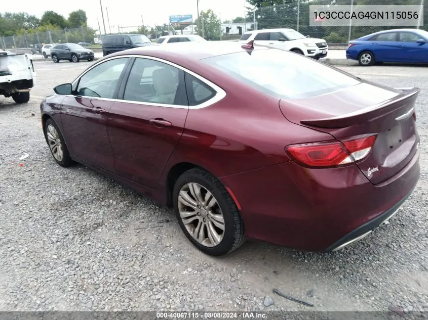 1C3CCCAG4GN115056 2016 Chrysler 200 Limited